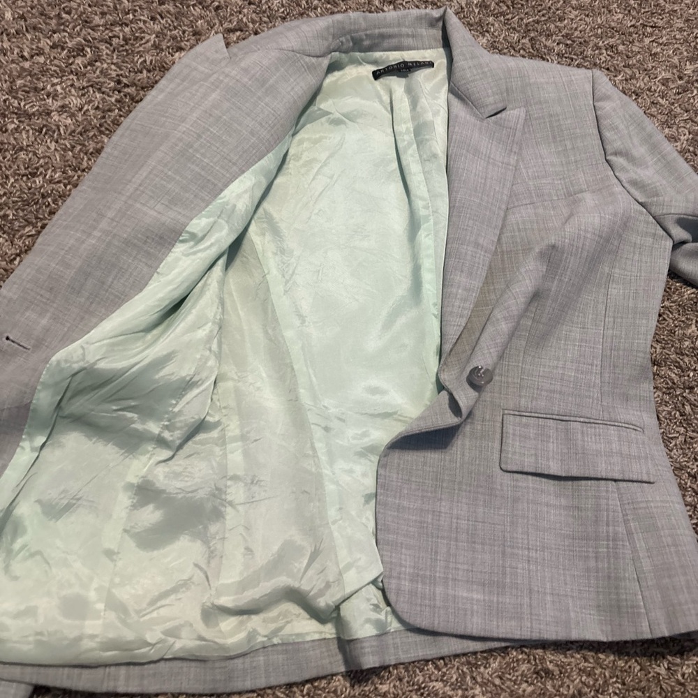 ANTONIO MELANI Light Gray Blazer - Picture 6 of 8